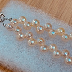 D8011【木場真珠店】 本真珠ネックレス コインパール 淡ピンクの画像