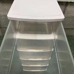 5段 収納ケース 小物入れ プラスチック製 santo サンコープラスチック 幅26.5cm×奥行35cm×高さ68.5cm の画像