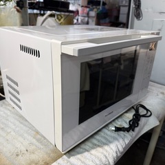 パナソニック オーブンレンジ 23L コンパクトモデル フラットテーブル 遠赤ヒーター 蒸気センサー ホワイト NE-FS300-Wの画像
