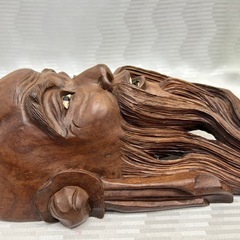 11379😸 木彫り 寿老人 飾り物の画像