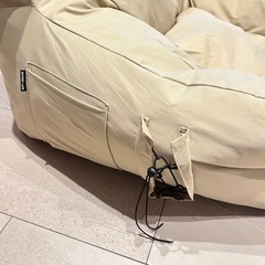 1人用ローソファ　ベージュの画像