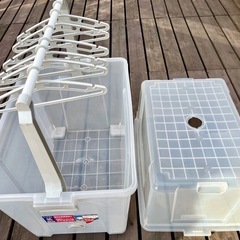 ハンガーごと衣類収納ケース　キャスター付 訳ありの画像