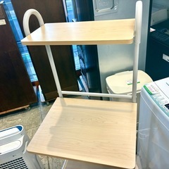 レンジ台 上棚付き スリム キャスター付  山善 中古 家具 キッチン収納の画像
