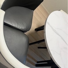 大理石調　テーブル　チェア４脚 セットの画像