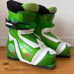 スキーブーツ 18cm 黄緑の画像