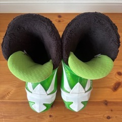 スキーブーツ 18cm 黄緑の画像