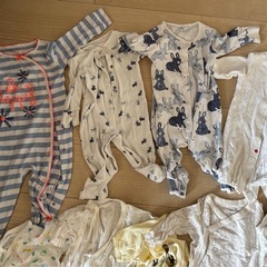 ベビー服　新生児　肌着　50 60 70 ロンパース　帽子　スタイ　まとめ売りの画像