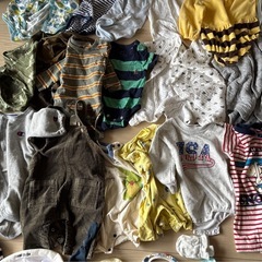 ベビー服　新生児　肌着　50 60 70 ロンパース　帽子　スタイ　まとめ売りの画像