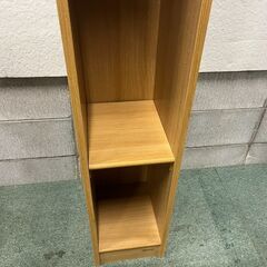 TAIYO 木製 4段 収納棚 縦長 隙間収納 飾り棚 本棚 幅25cm×奥行30cm×高さ178cm の画像