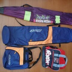 ★★ カービングスキーファミリーセット（2セット）＆スキー靴、ポール、ケース、靴バッグ付き ★★の画像