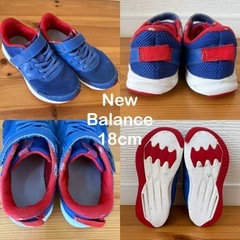 18cm ニューバランス,VANS スニーカー2足セットの画像