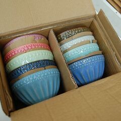 保管品 コストコ取り扱い品 Porcelain Bowls ボウル 9個セット 食器 器 カラフル 札幌市 清田区 平岡の画像