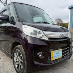 走行距離10万キロ台 スズキ スペーシアカスタムTSターボ★総額24.8万円★車検1年以上！即日納車可能 機関良好 社外ナビ フルセグTV  Bカメラ Bluetooth 両側パワスラ 純正アルミ 内装良好 修復歴なし！の画像
