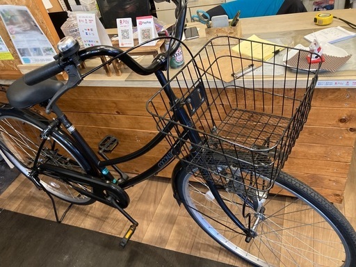 【チェーン新品！】26インチ自転車　シングルギア　　ブラック