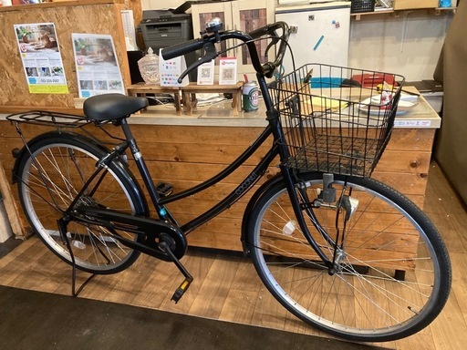 【チェーン新品！】26インチ自転車　シングルギア　　ブラック