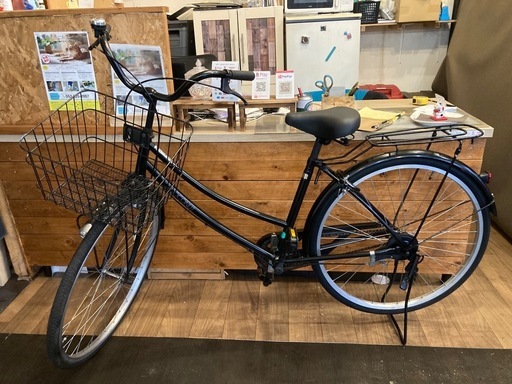 【チェーン新品！】26インチ自転車　シングルギア　　ブラック