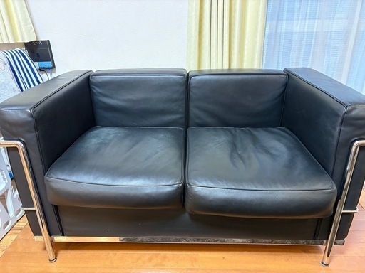 IDC 大塚家具2人掛けソファ ルコルビジェ LC2 (y.k) 石橋のソファ《2人
