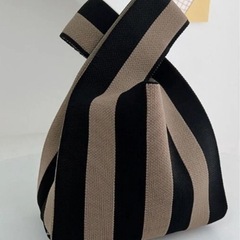 ③ミニ　ニットバッグ  トートバッグ 　 マルシェバッグ　 鞄小さめ　エコバッグ ミニバッグの画像