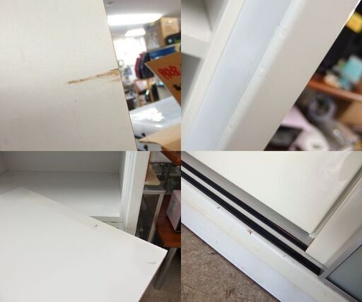 使用感強 食器棚 幅120cm 高さ206cm 大型 キッチン収納 引き戸タイプ ホワイト系 ☆ 札幌市 北区 屯田 