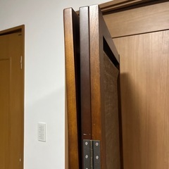 衝立　パーテーション 木製フレーム アジアン風　和風　洋服 三つ折り式の画像