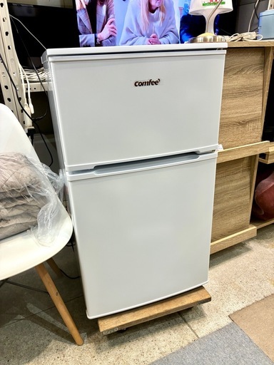 美品 2024年製 中古 冷蔵庫 買取 家電 COMFEE' 2ドア冷蔵庫 RCT90WH/E