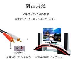 2RCAオスto2RCAオスケーブル デュアルRCAプラグ⇔デュアルRCAプラグ ケーブル 1.5m AV 2Pin 左チャンネル 右チャンネル スピーカー アンプ ステレオの画像