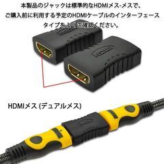 HDMIコネクター HDMIケーブル延長用 メス⇔メス V1.4 1080P HD画質 標準HDMIインターフェース Digital HDMI 変換アダプター HDMIケーブル接続 繋ぐの画像