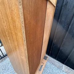 木製下駄箱／収納力◎ ナチュラルブラウン キャスター付きの画像