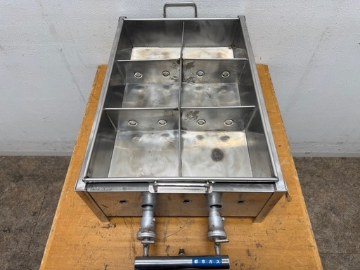 おでん鍋　業務用　６つ切り　２連　都市ガス　居酒屋　厨房　W７２０ｘD４００ｘH２２０ｍｍ