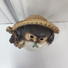 I471 🌈 美品♪ 信楽焼 たぬきの置物 ⭐ クリーニング済の画像