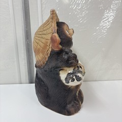 I471 🌈 美品♪ 信楽焼 たぬきの置物 ⭐ クリーニング済の画像