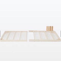 無印良品スチールベッドフレーム　セミダブル　マットレス付きの画像