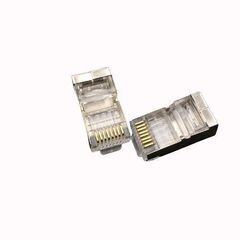 LANプラグ 2個セット 透明 RJ45 金属カバー アダプタ CAT6A対応 8Pin 10Gbps対応 ギガ光回線対応 超高速通信 LANケーブル 自作工具 DIYグッズの画像