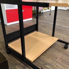 【ジャングルジャングル広陵店】PCデスク　ナチュラル×ブラックの画像