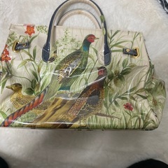 鳥柄バックの画像