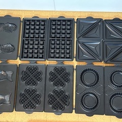 【プレート8種付】ビタントニオ ワッフルメーカー VWH-120-R 収納袋付の画像