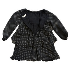 ✨美品✨ハッシュアッシュ 100 ワンピース ドット柄　発表会 卒園式 黒の画像