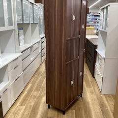 ニトリ ミラー付きシューズボックス ブラウンの画像