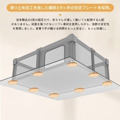 2月2日迄値下げ可7000→6000円！ 新品未開封 120×160cm ベビーサークル 折りたたみ 扉付き メッシュ 大型 ハイタイプ 四角 置くだけ ベビーフェンス 柵 プレイヤード 持ち運び 収納袋付きの画像