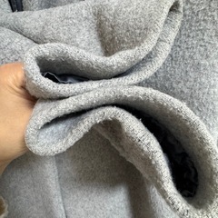 L'Appartement Lisiere Side slit long coat グレー　　ロングコートの画像