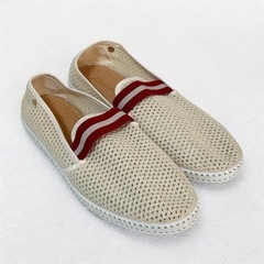 リヴィエラ メッシュ スリッポン 25.5 軽量 カジュアル デッキ フラットシューズ 夏の画像