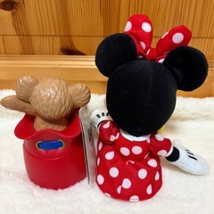 ぬいぐるみ　ミニーちゃん　ダッフィー　キャンディポットの画像