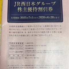 JR西日本　優待の画像