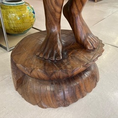 木彫　アジアン女性像　美品中古品！の画像