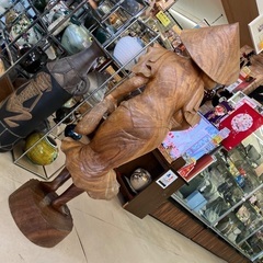 木彫　アジアン女性像　美品中古品！の画像