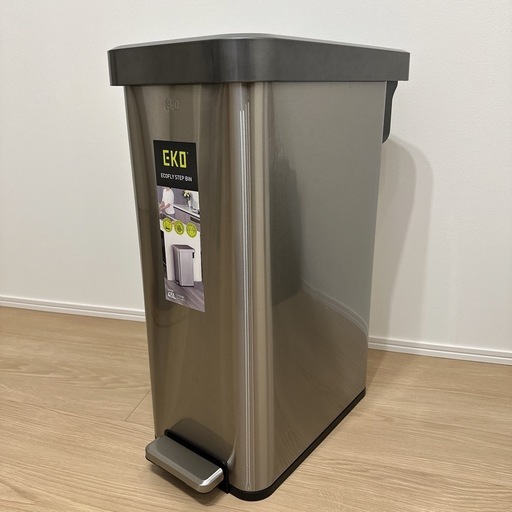 EKO  45L  ゴミ箱　ステンレス　両開き　ペダル式