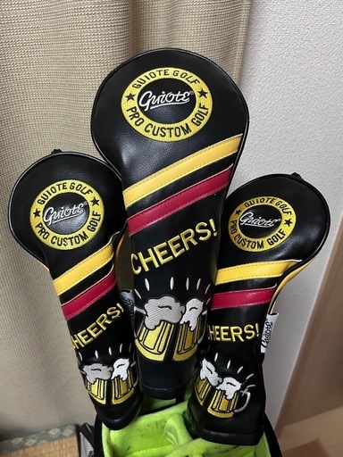 3個セット　ギアット GUIOTE Vintage CHEERS! PUレザー ウッドヘッドカバー #1・#3・#5