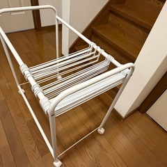 HEIAN SHINDO パンツ、ズボン、ボトムスハンガー スラックスハンガー 24着 押入れ収納ホワイト 幅43cm 高さ70cm 奥行74cm 耐荷重1kg BHS-2 平安伸銅工業の画像