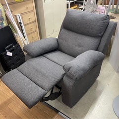 1Pソファ グレー リクライニング付き 肘置きに問題あり 中古 特価品の画像