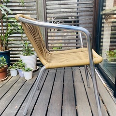 ガーデンチェア2脚セット　　スタッキングで省スペースの画像